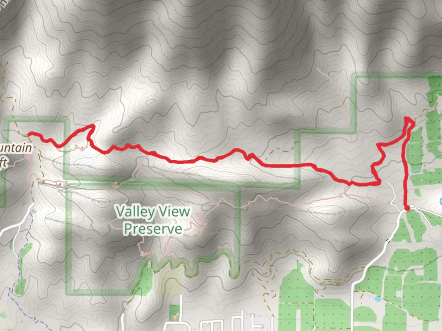 An image depicting the trail Fuel Break Road Trail and its surrounding area.