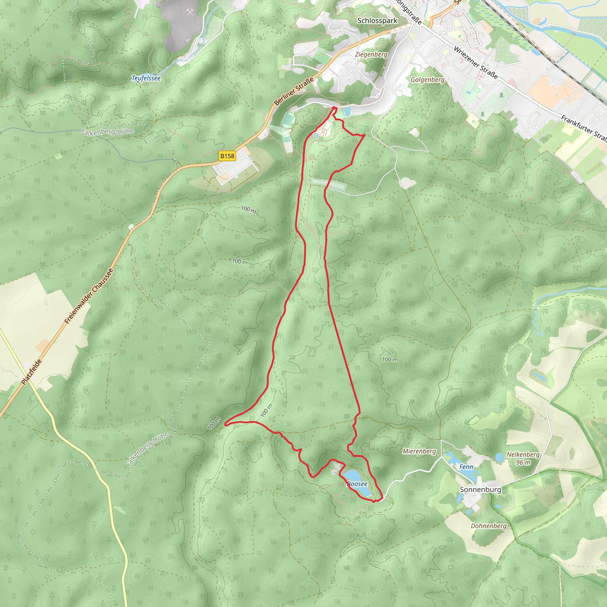 Baasee via Siebenhuegelweg mobile static map