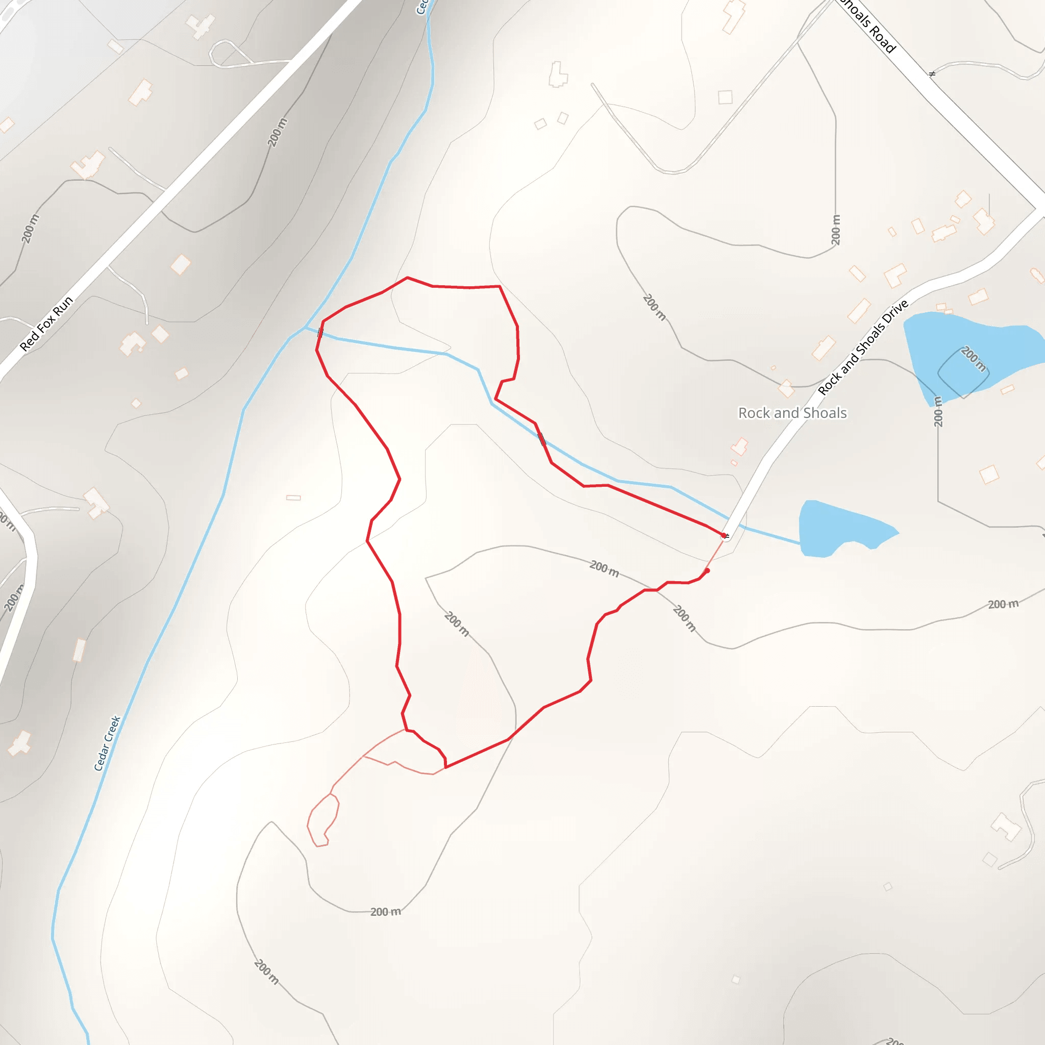 Cedar Creek Loop mobile static map