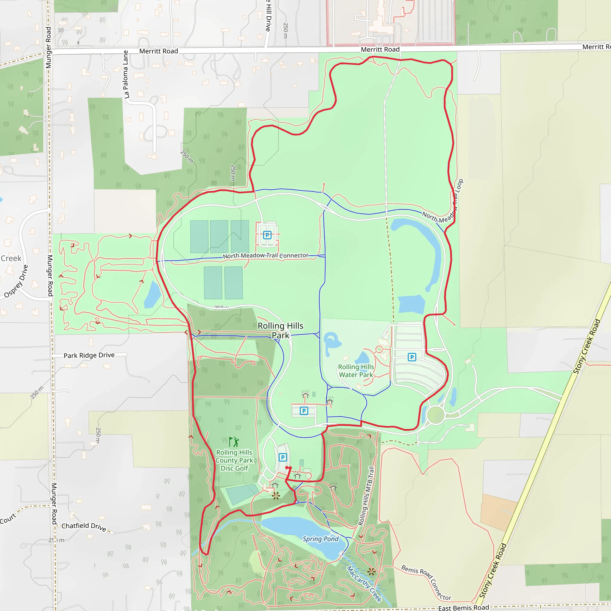 Rollings Hills Park Loop mobile static map