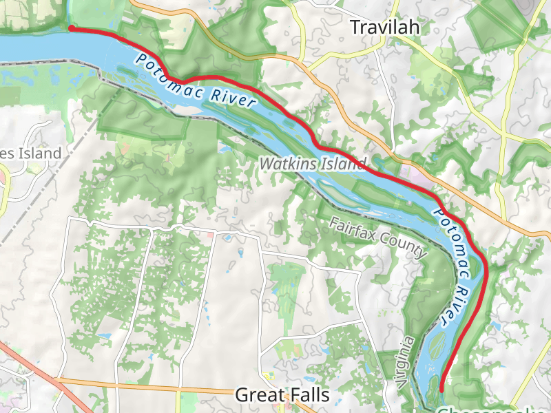 Chesapeake and Ohio Canal via Potomac River