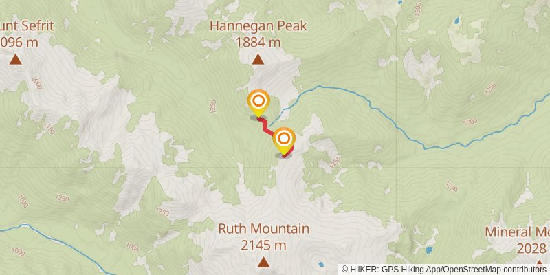 Northern North Cascades Loop spur 1 Map