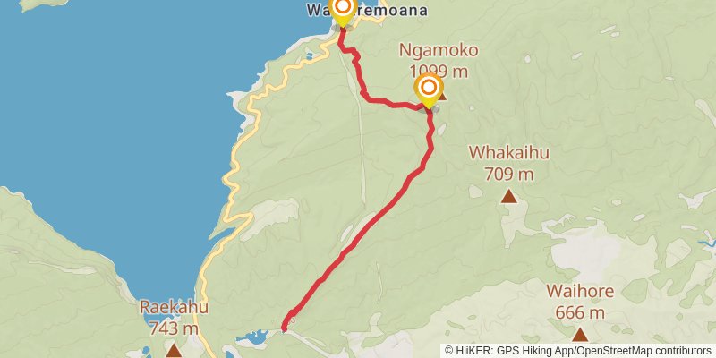 Ngamoko and Tawa Loop Track stage 2 Map
