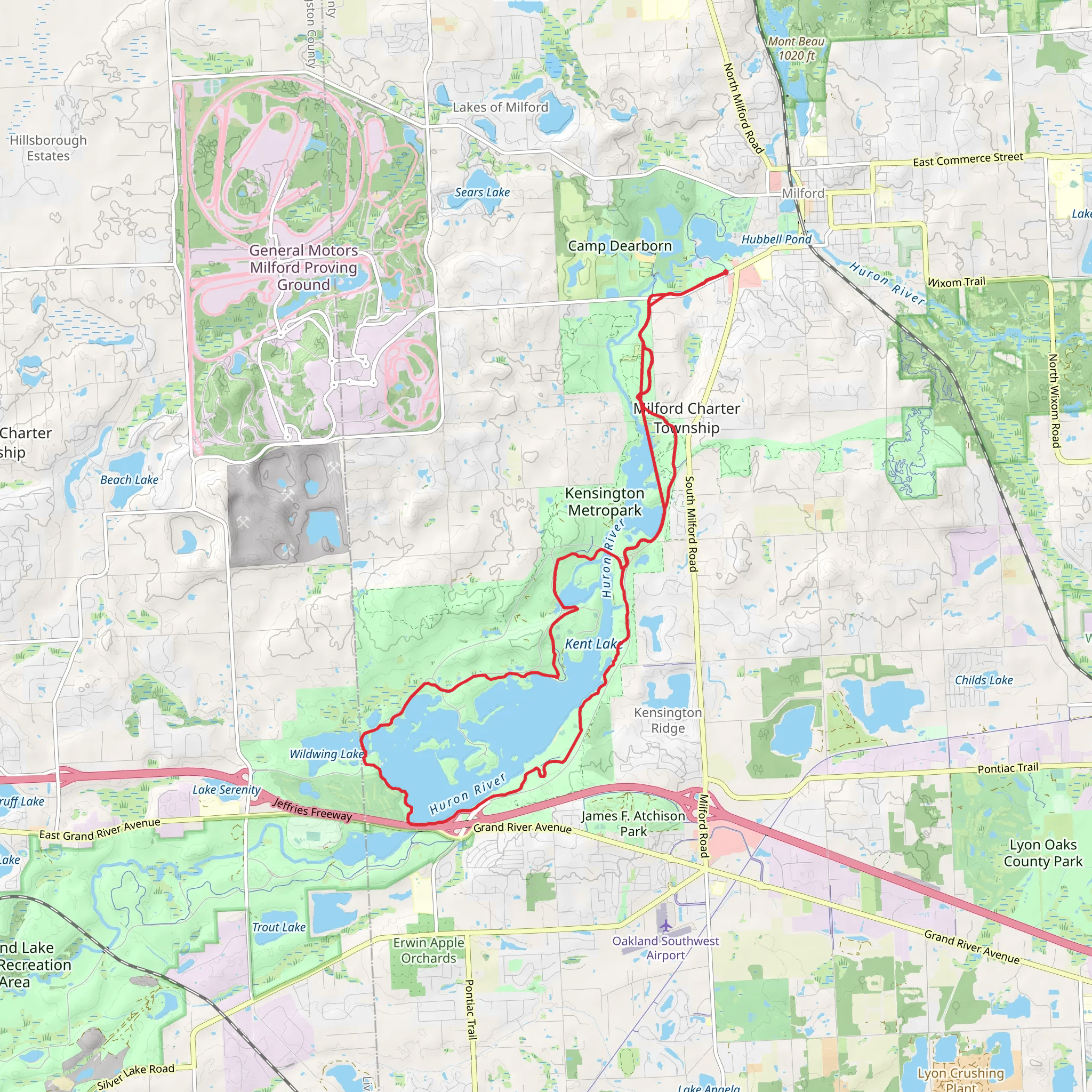 Kent Lake Loop mobile static map