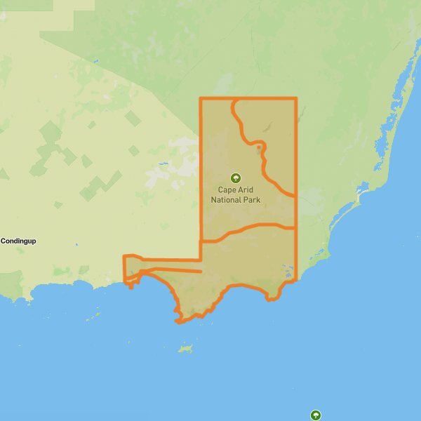 Cape Arid National Park mobile static map