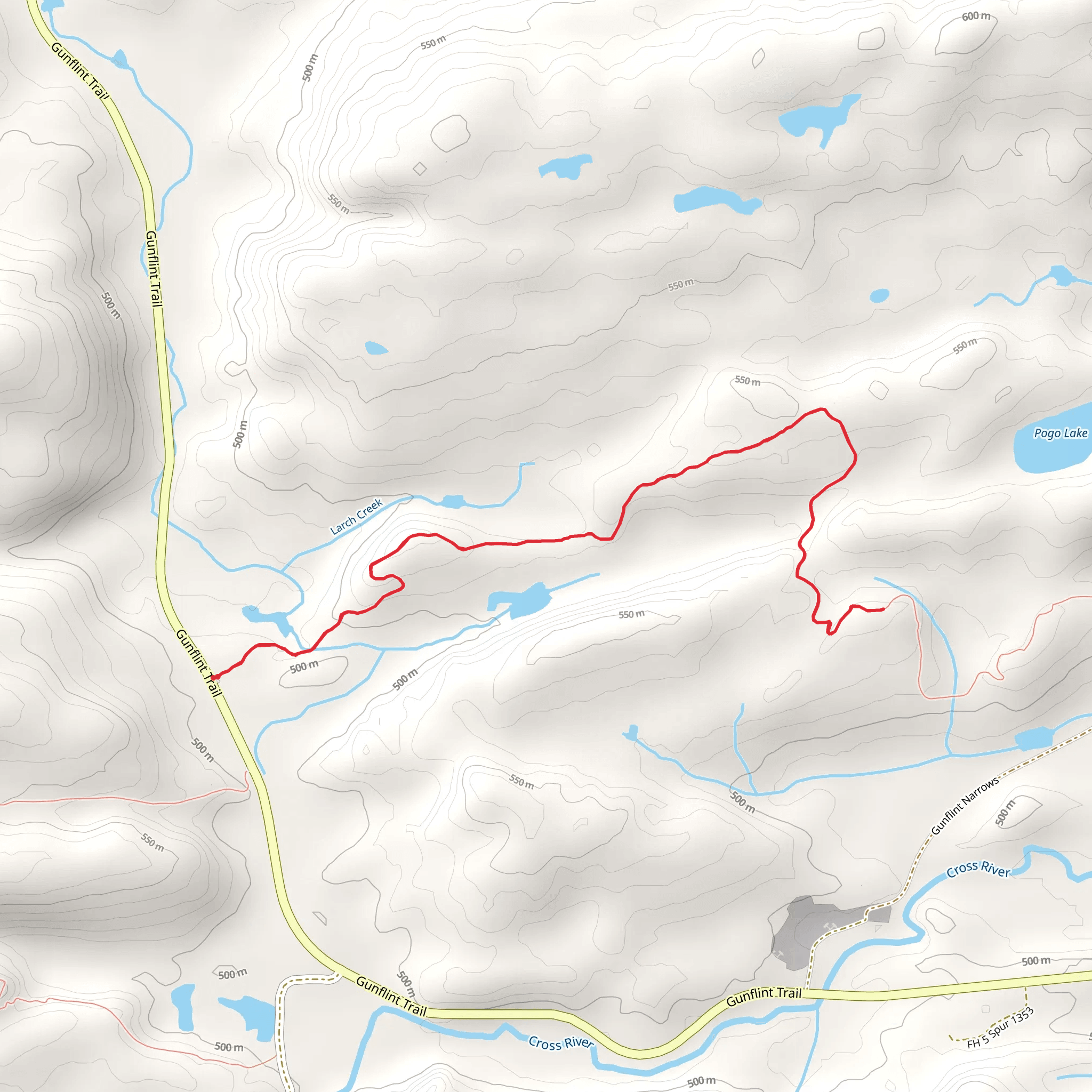 Border Route Short Trail mobile static map