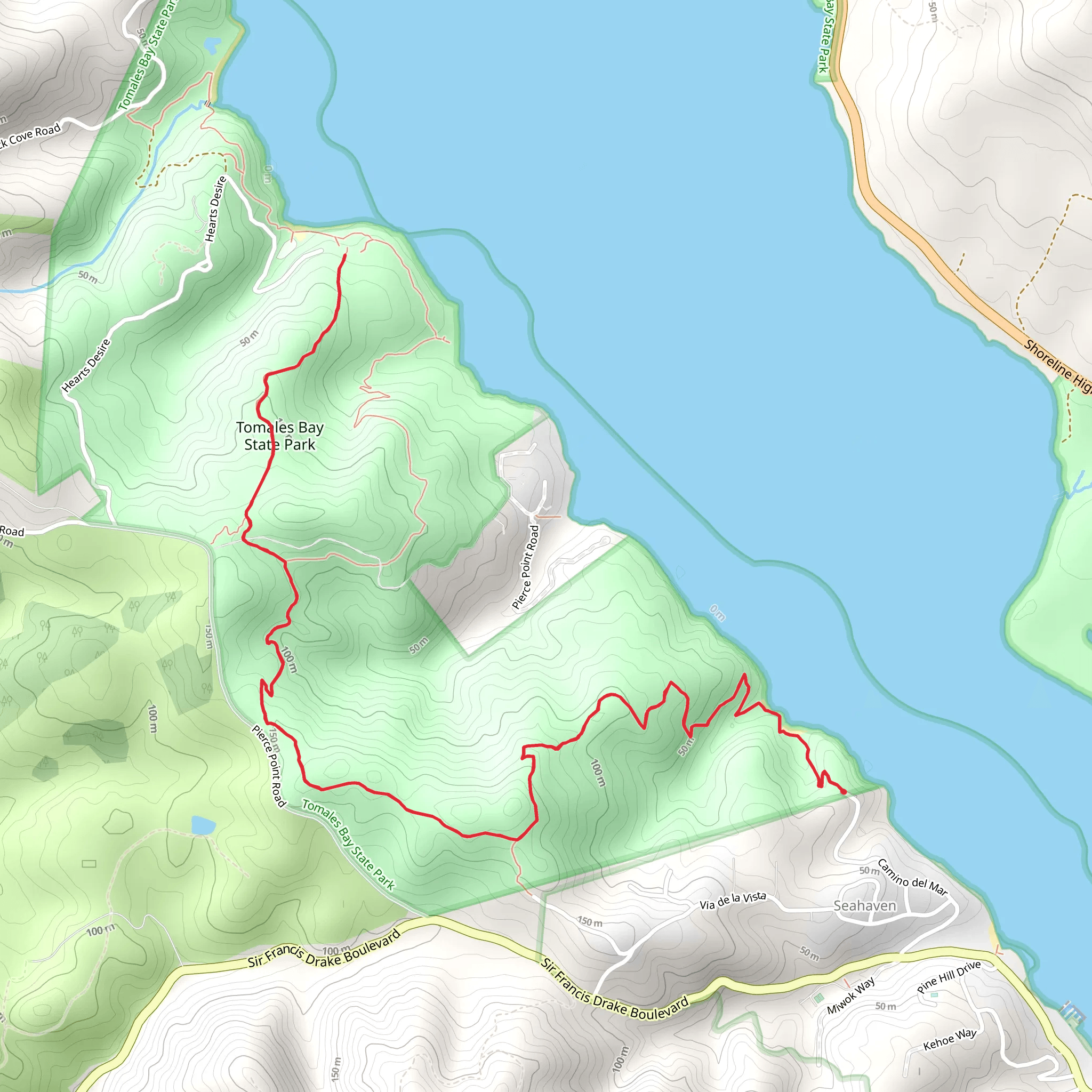 Tomales Bay State Park mobile static map