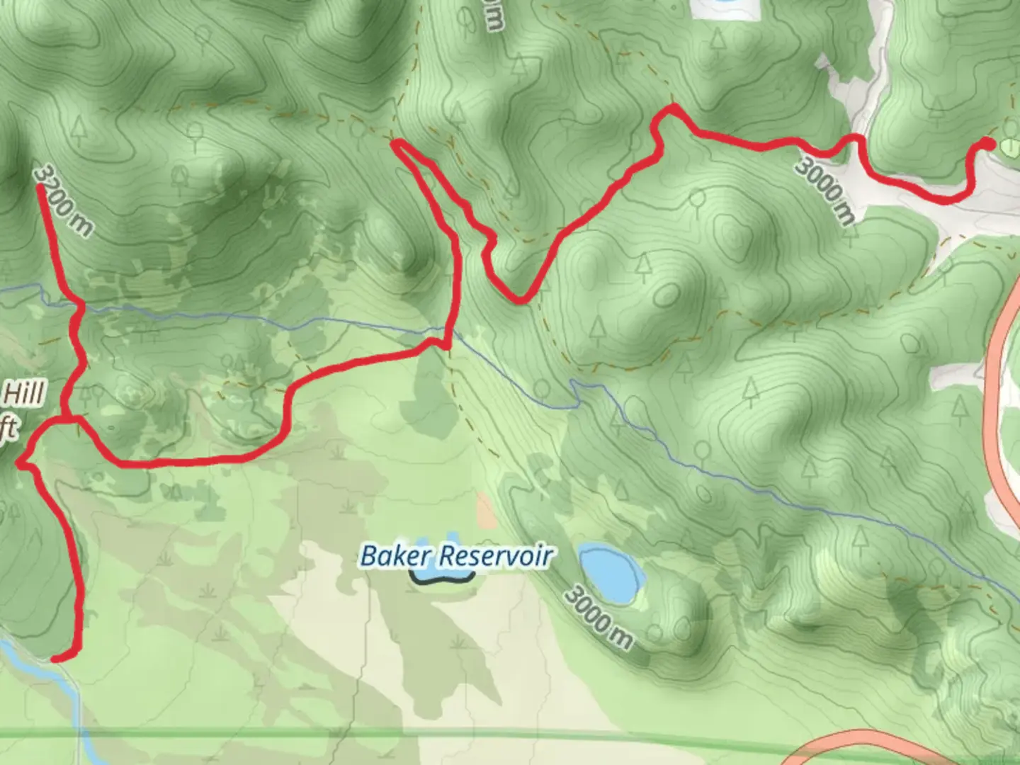 An image depicting the trail Hoosier creek and Guernsey Gulch Walk and its surrounding area.