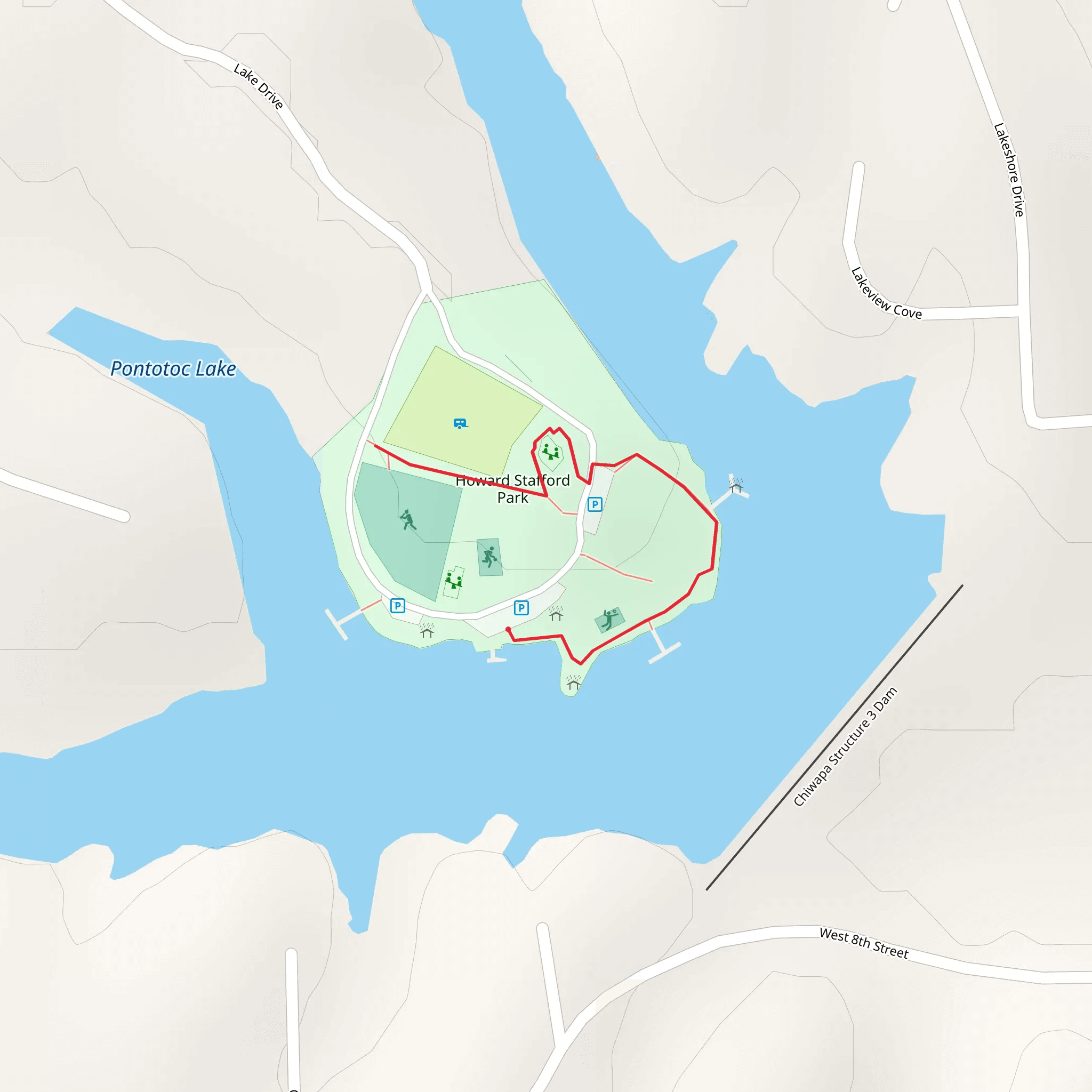 Howard Stafford Park Walk mobile static map