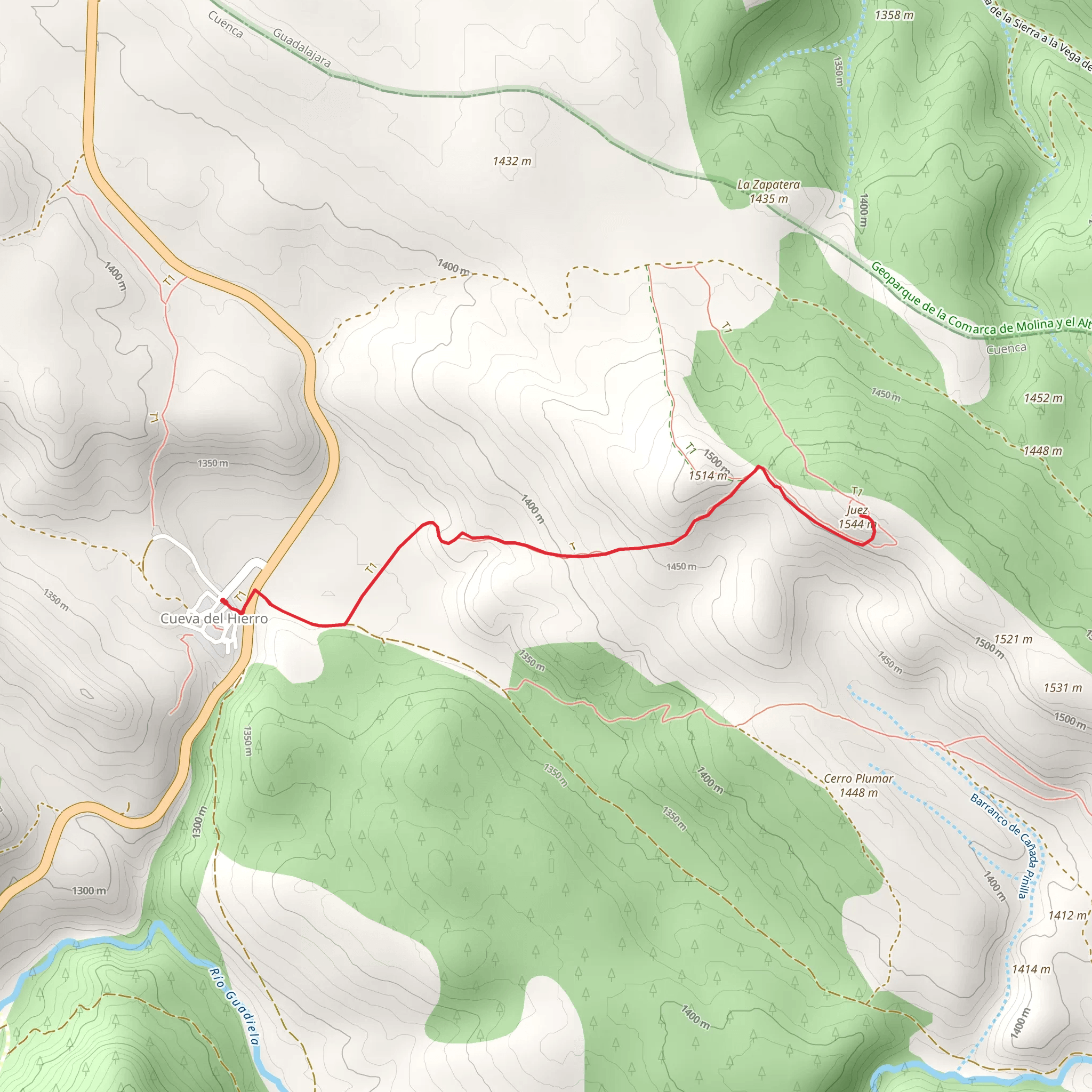 Ascent to Cerro Juez PR CU 94 mobile static map