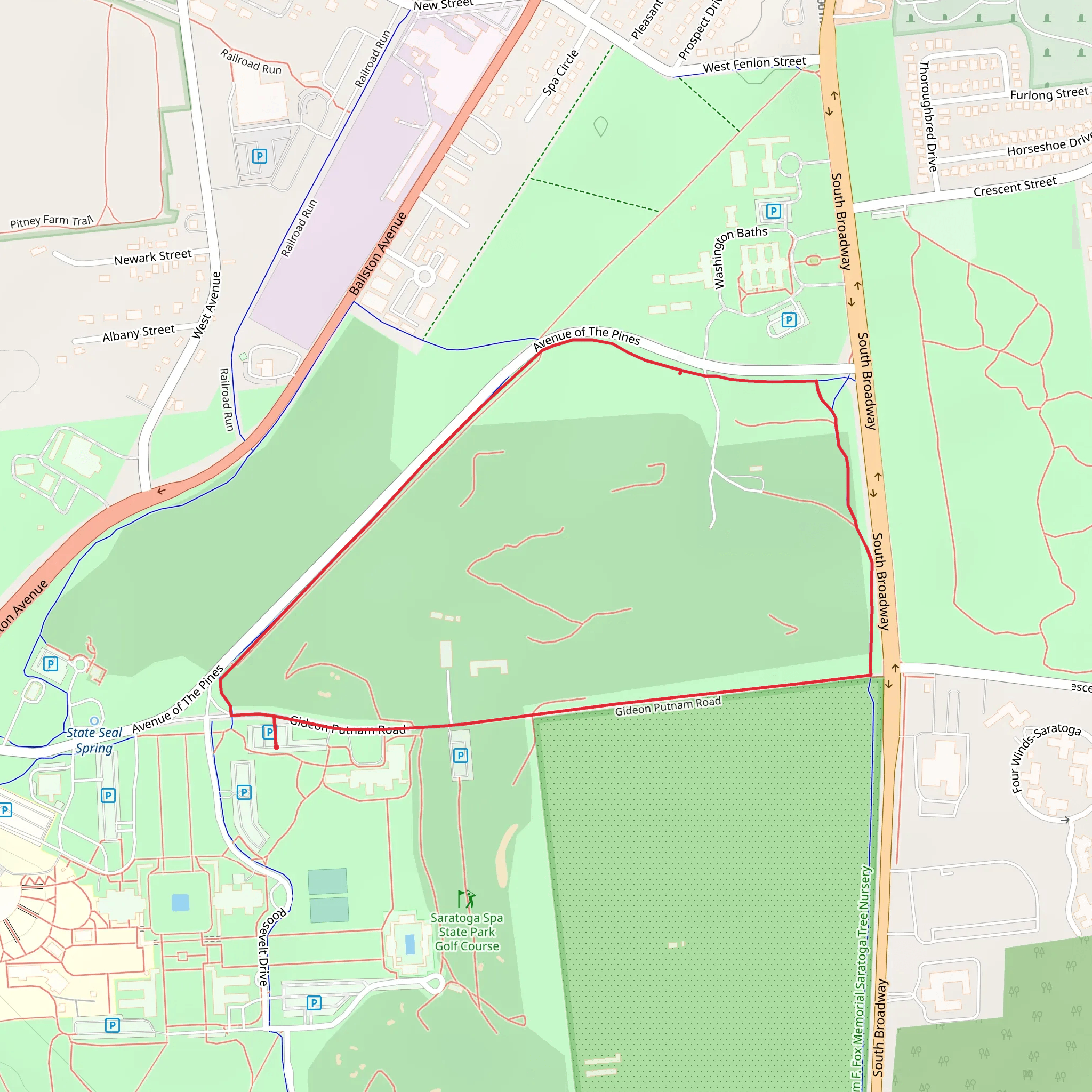 Gideon Putnam Road Loop Trail mobile static map