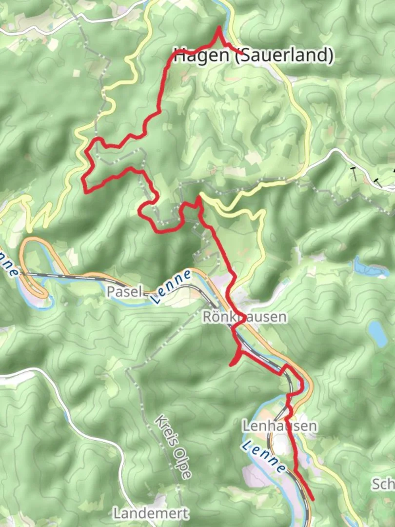 An image depicting the trail Sundern to Hermeskorb Walk and its surrounding area.