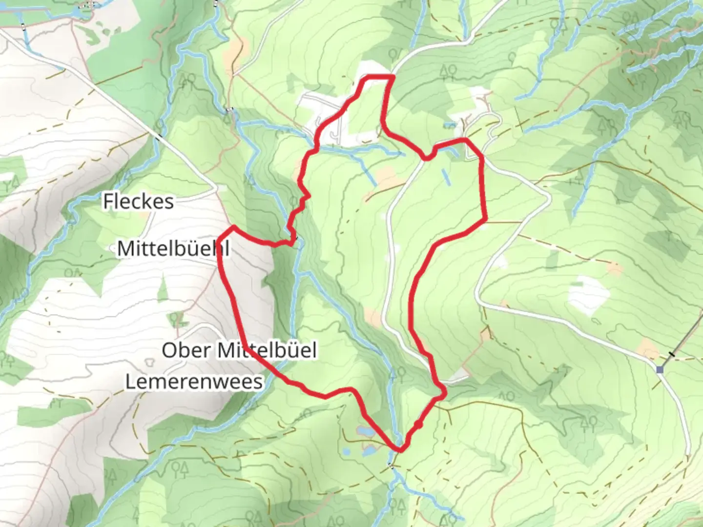 An image depicting the trail Rondom Kau and its surrounding area.