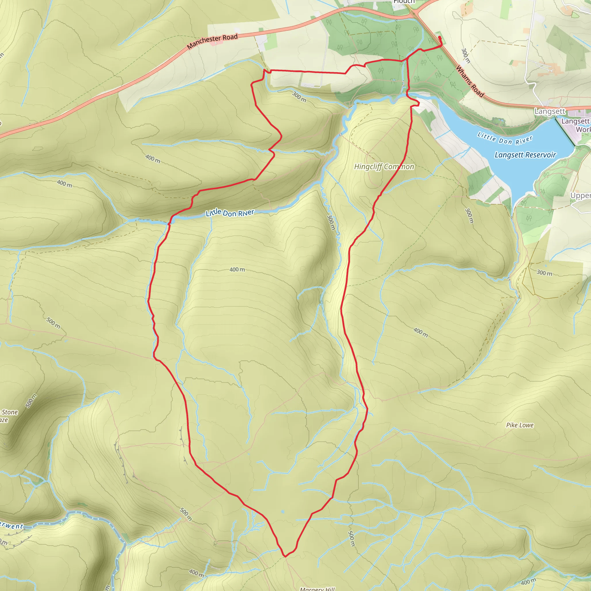 Cats Clough Head and Outer Edge mobile static map