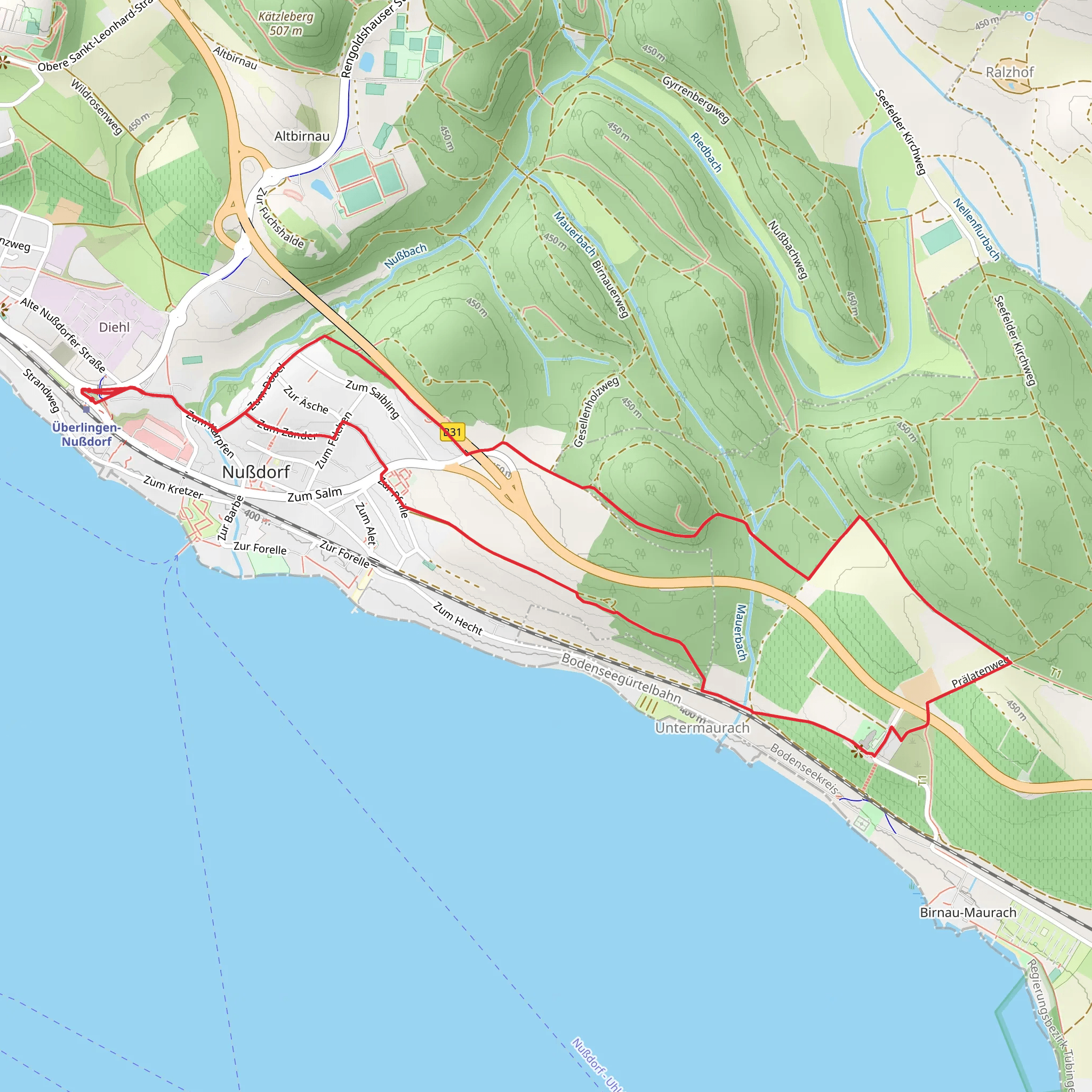 Überlingen-Nußdorf Loop mobile static map