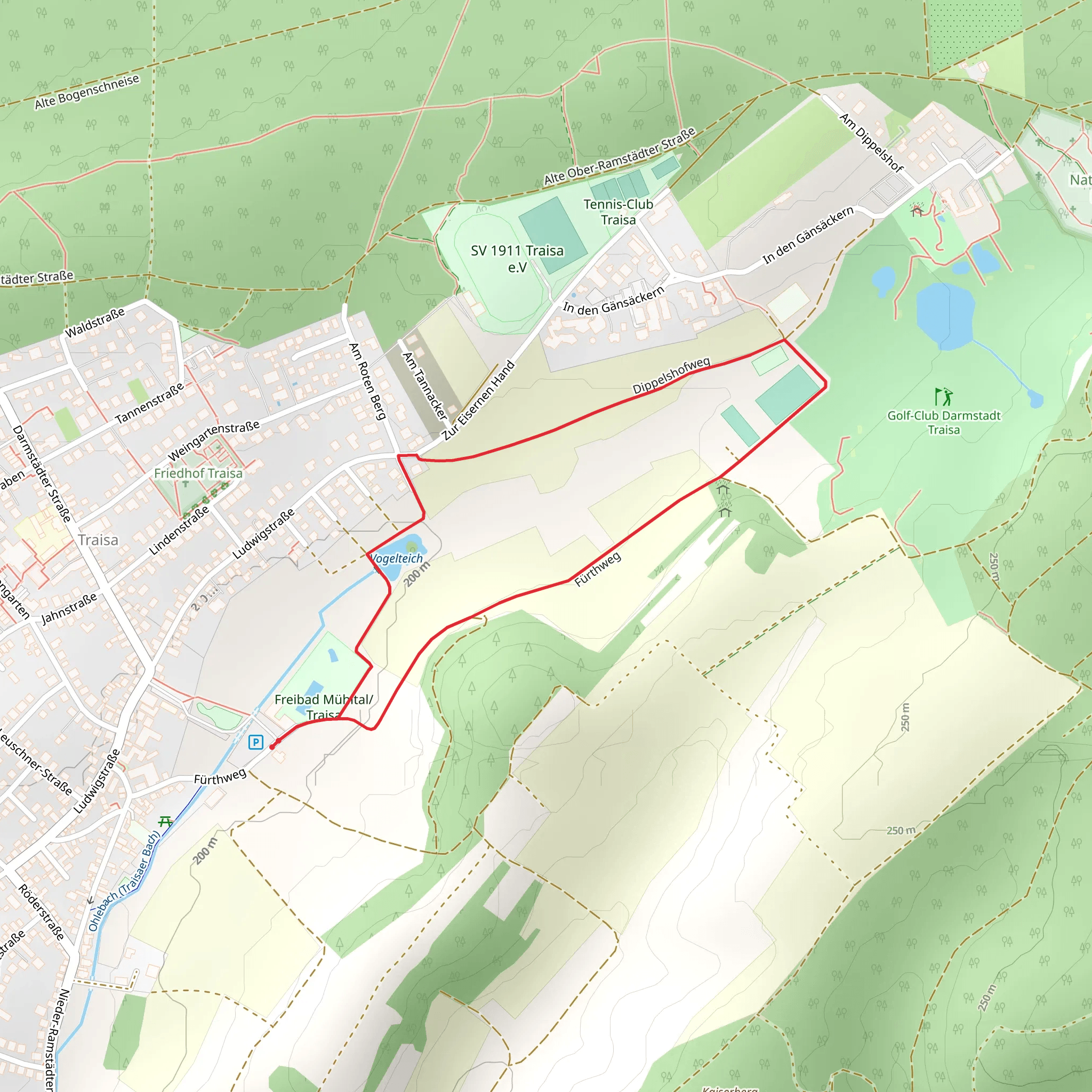 Vogelteich and Furthweg Loop mobile static map