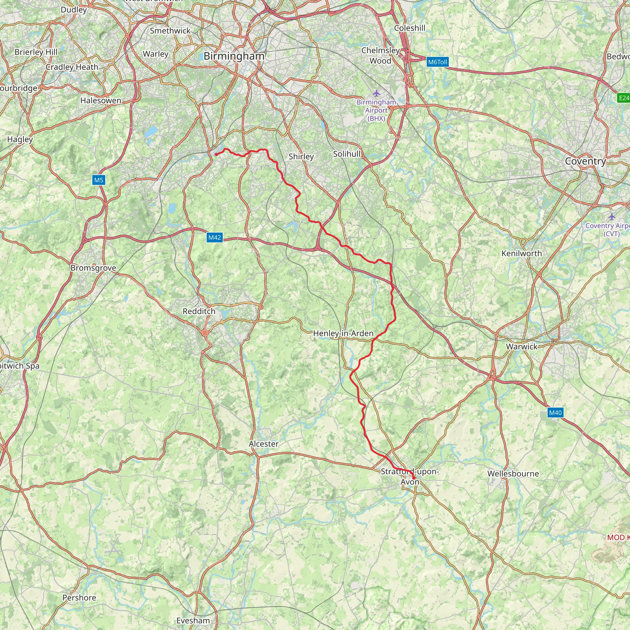 Stratford - upon - Avon Canal Walk mobile static map