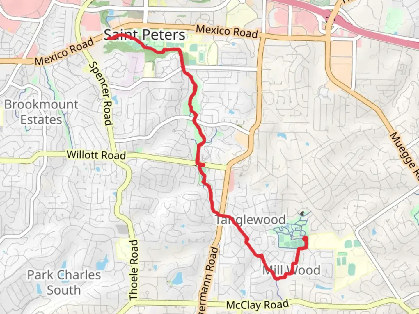 An image depicting the trail Millwood and City Centre Trail and its surrounding area.