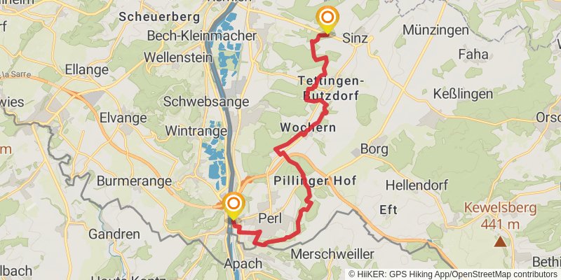 Moselsteig stage 1 Map
