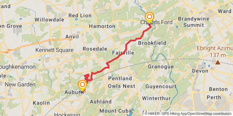Mason - Dixon Trail stage 17 Map