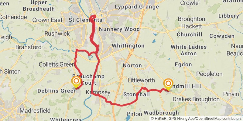 Wye to the Thames - Hereford to Oxford stage 4 Map