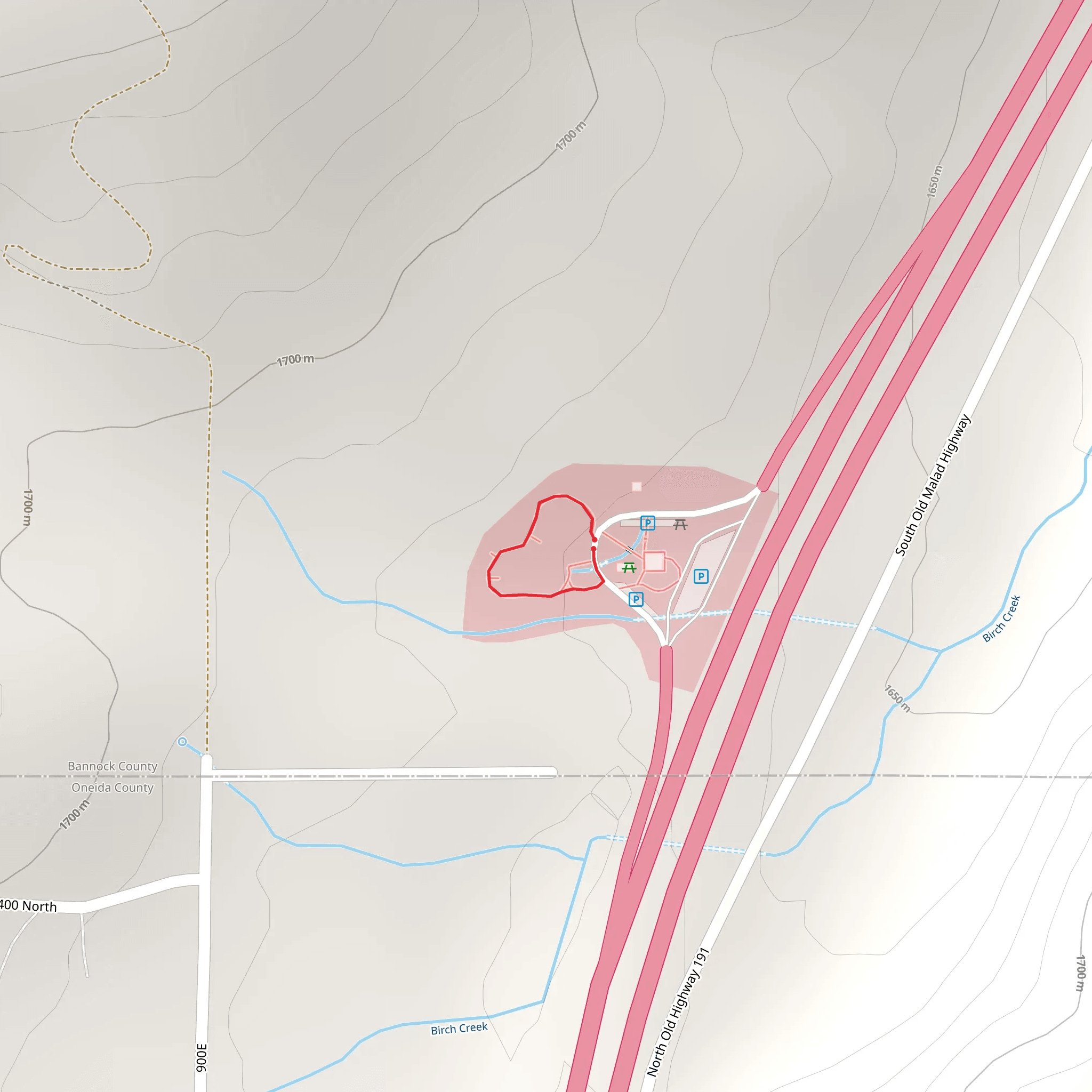 Mallard Summit Southbound Area Loop mobile static map