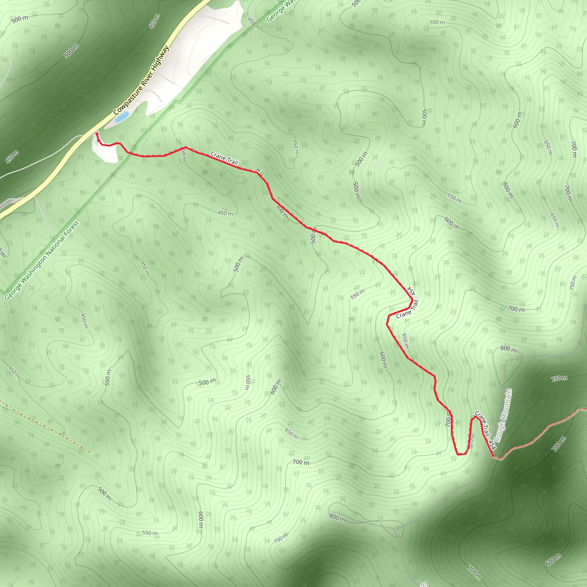 Crane Trail - Short mobile static map