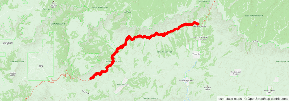 Southwestern Horseshoe Trail stage 77 Map