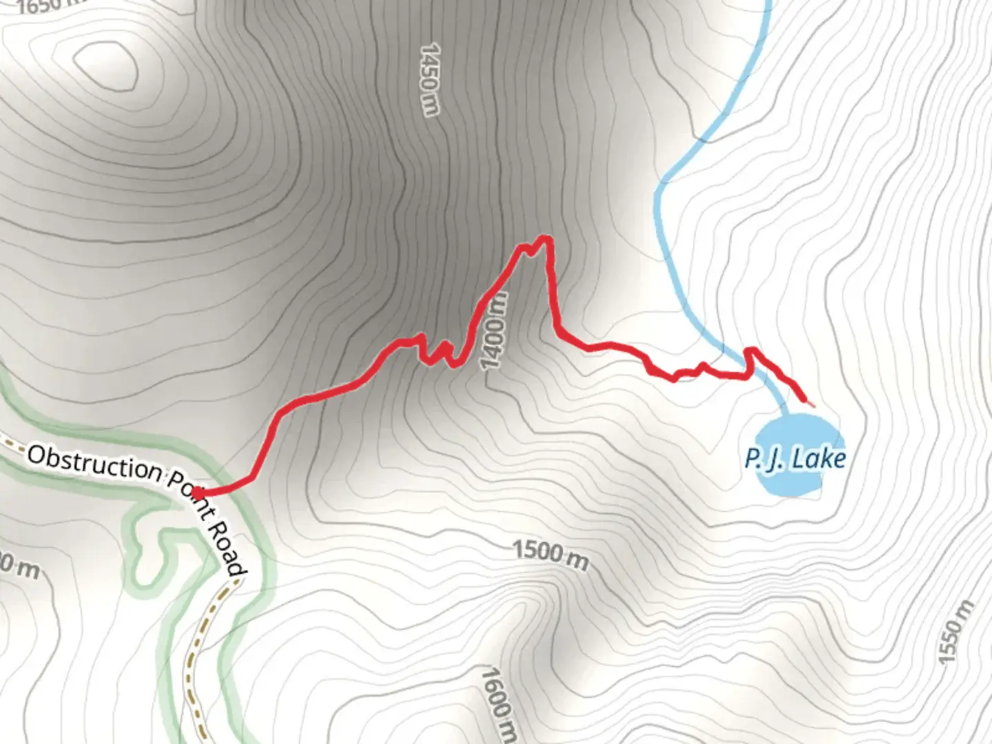 An image depicting the trail P J Lake Trail and its surrounding area.