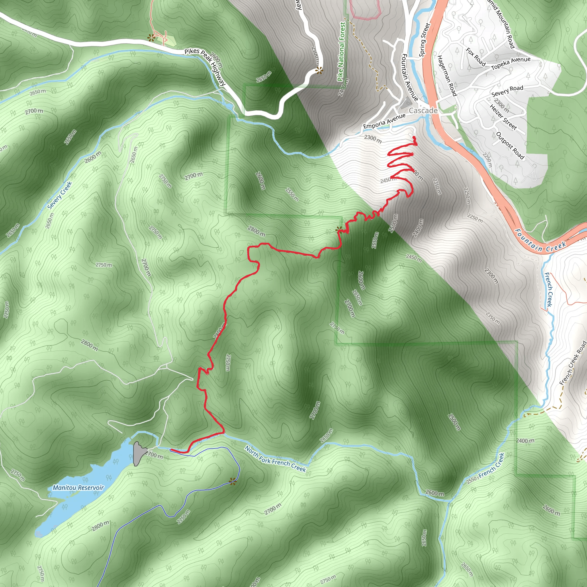 Heizer Trail mobile static map