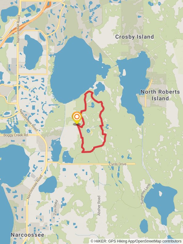 North-South and Lake Loop Trail mobile static map