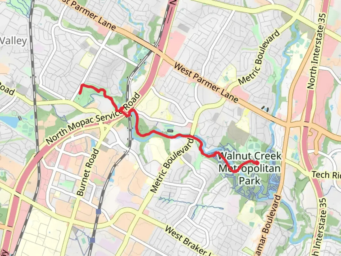 An image depicting the trail Northern Walnut Creek Trail and its surrounding area.