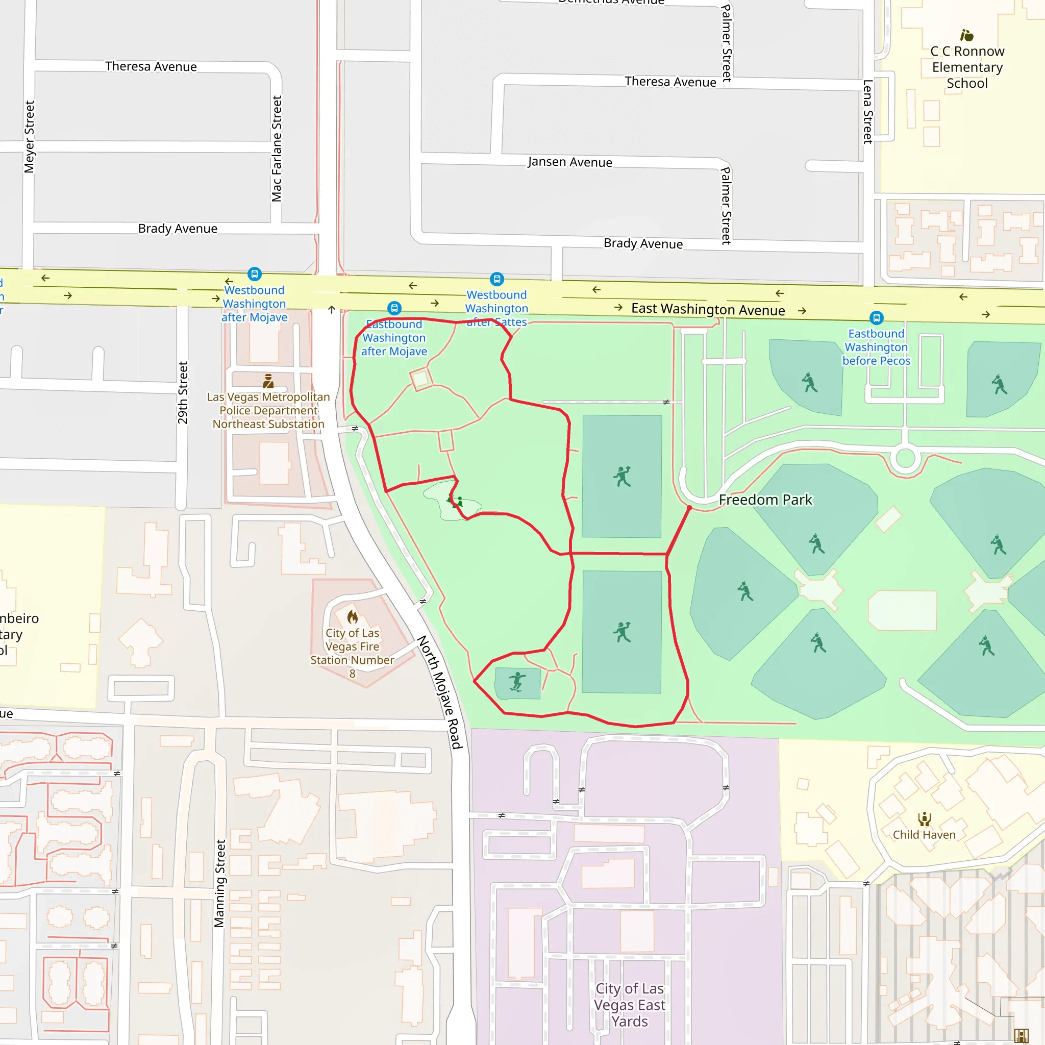 Freedom Park Loop mobile static map