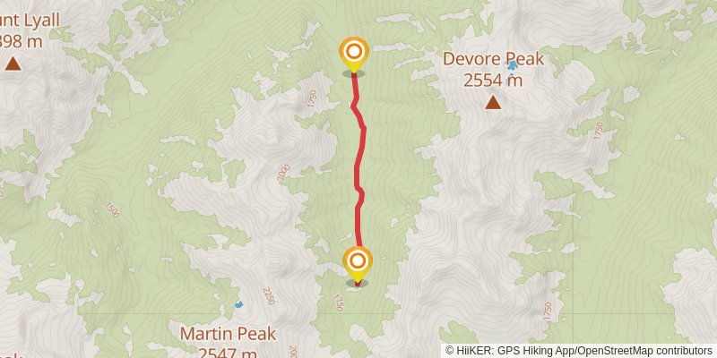 Company Creek Trail stage 2 Map