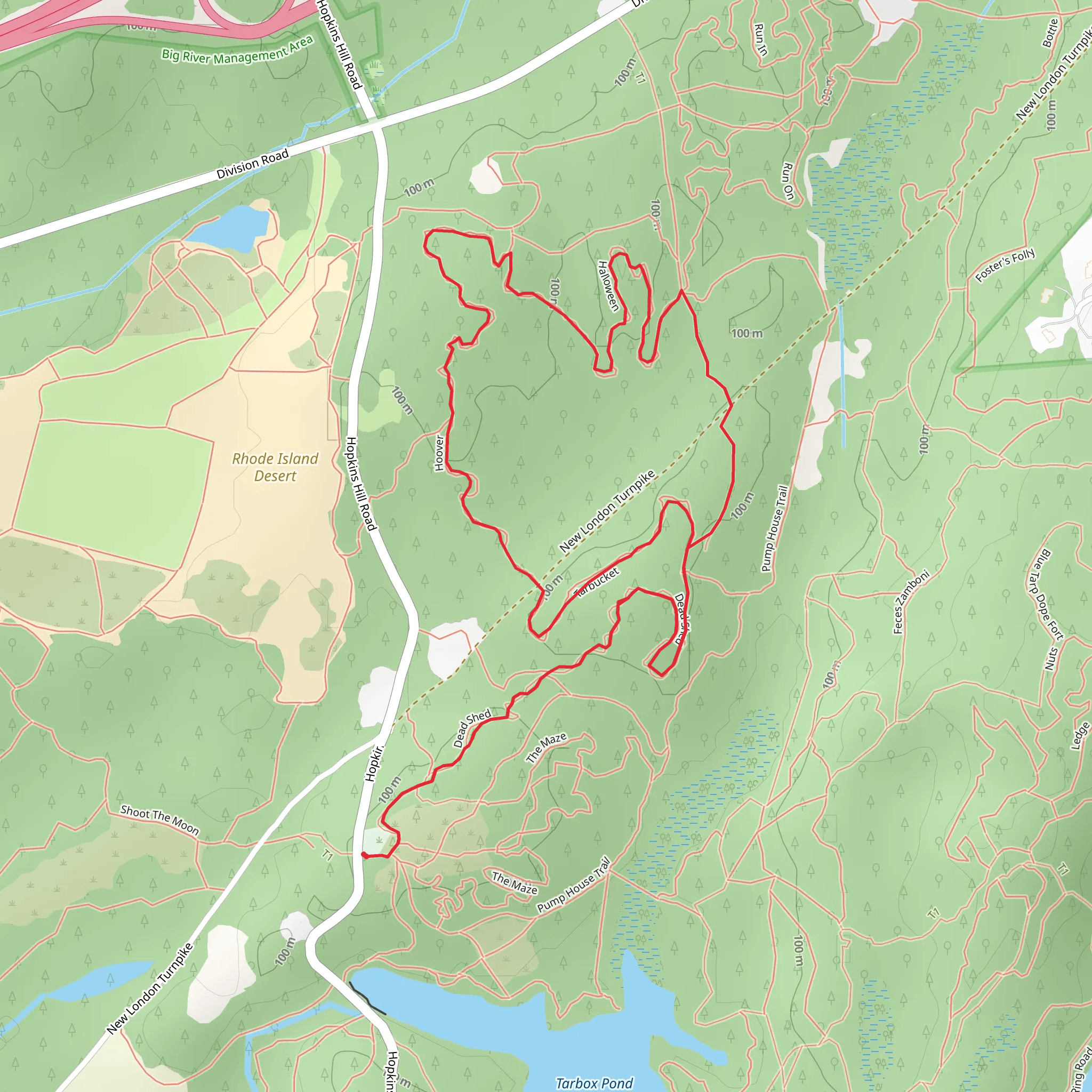 Halloween and Hoover Loop mobile static map