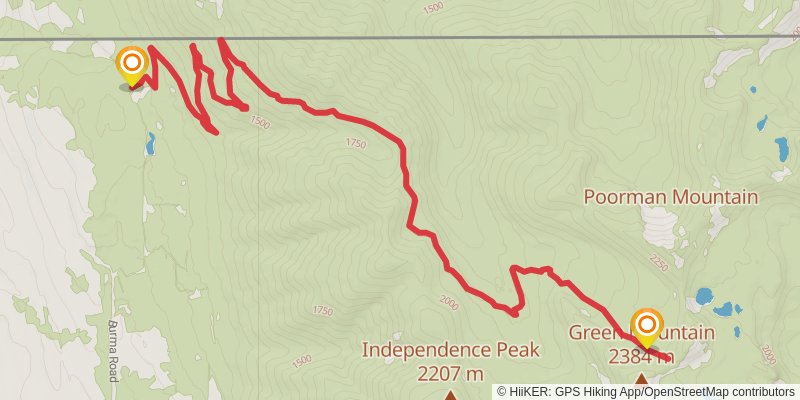 Blacktail Trail via Pacific Northwest Trail stage 2 Map