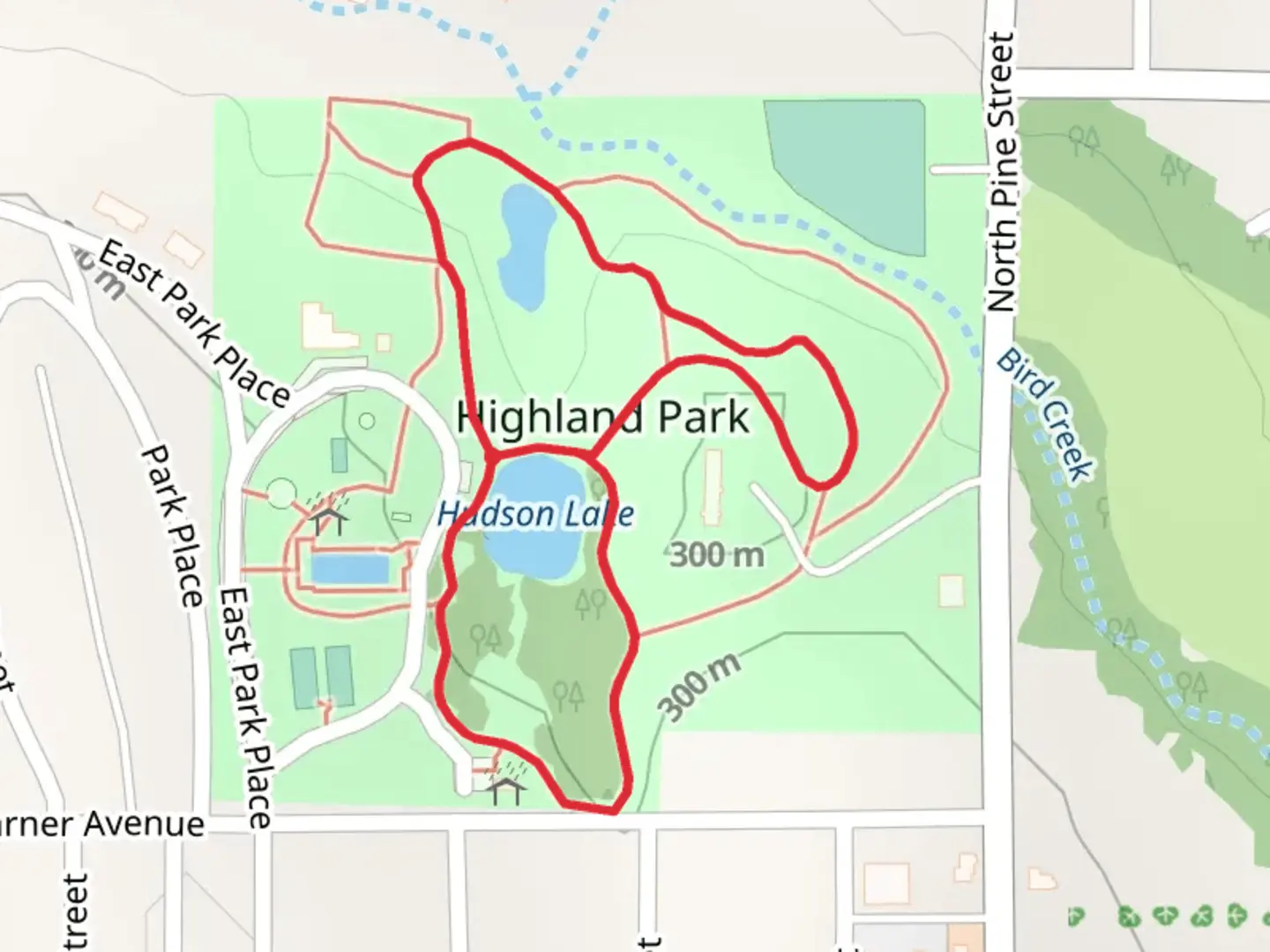 An image depicting the trail Hudson Lake Loop and its surrounding area.