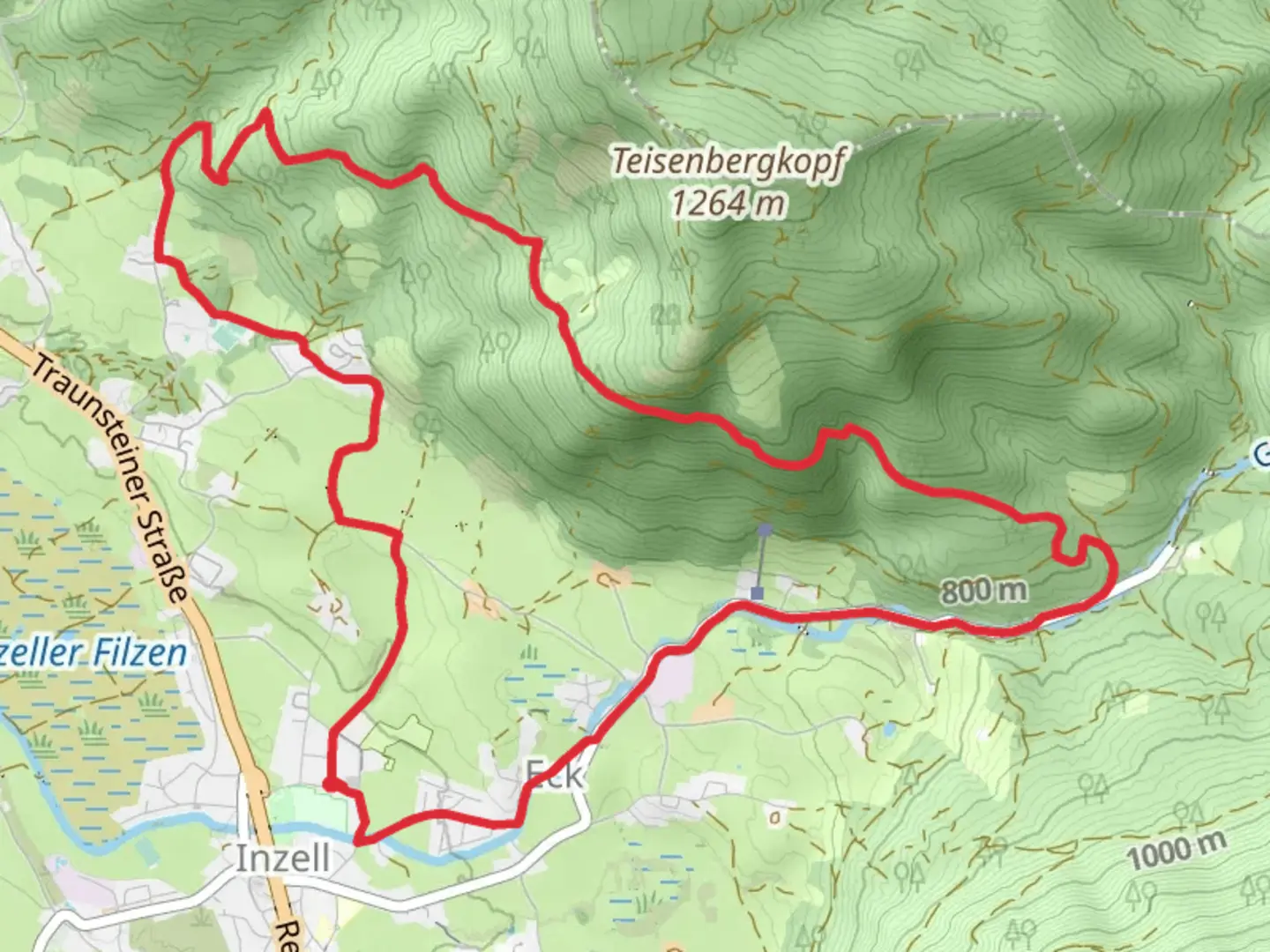 An image depicting the trail Brenner and Hutterer Loop and its surrounding area.