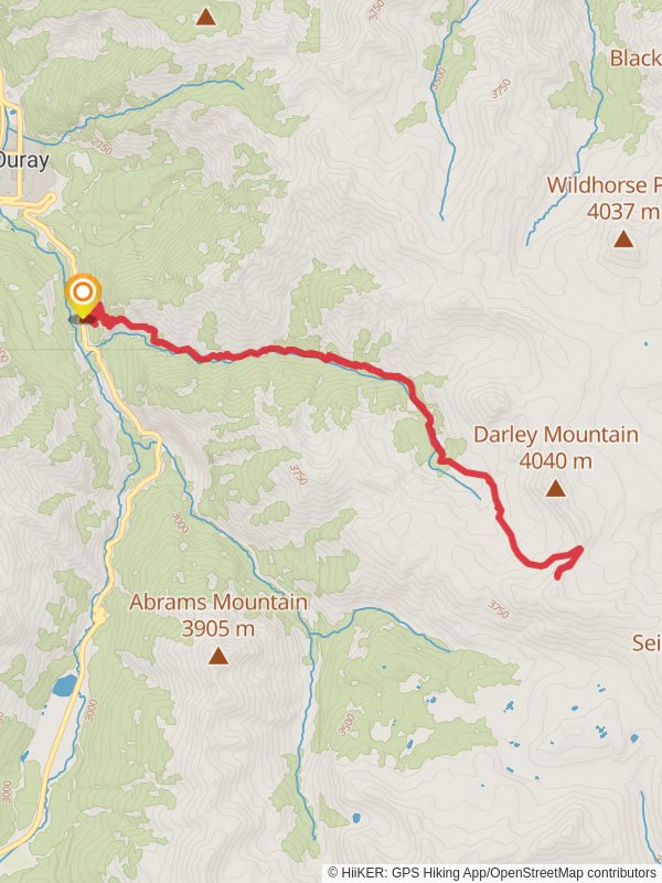Bear Creek Trail, Bear Creek South Fork Trail and Engineer Pass