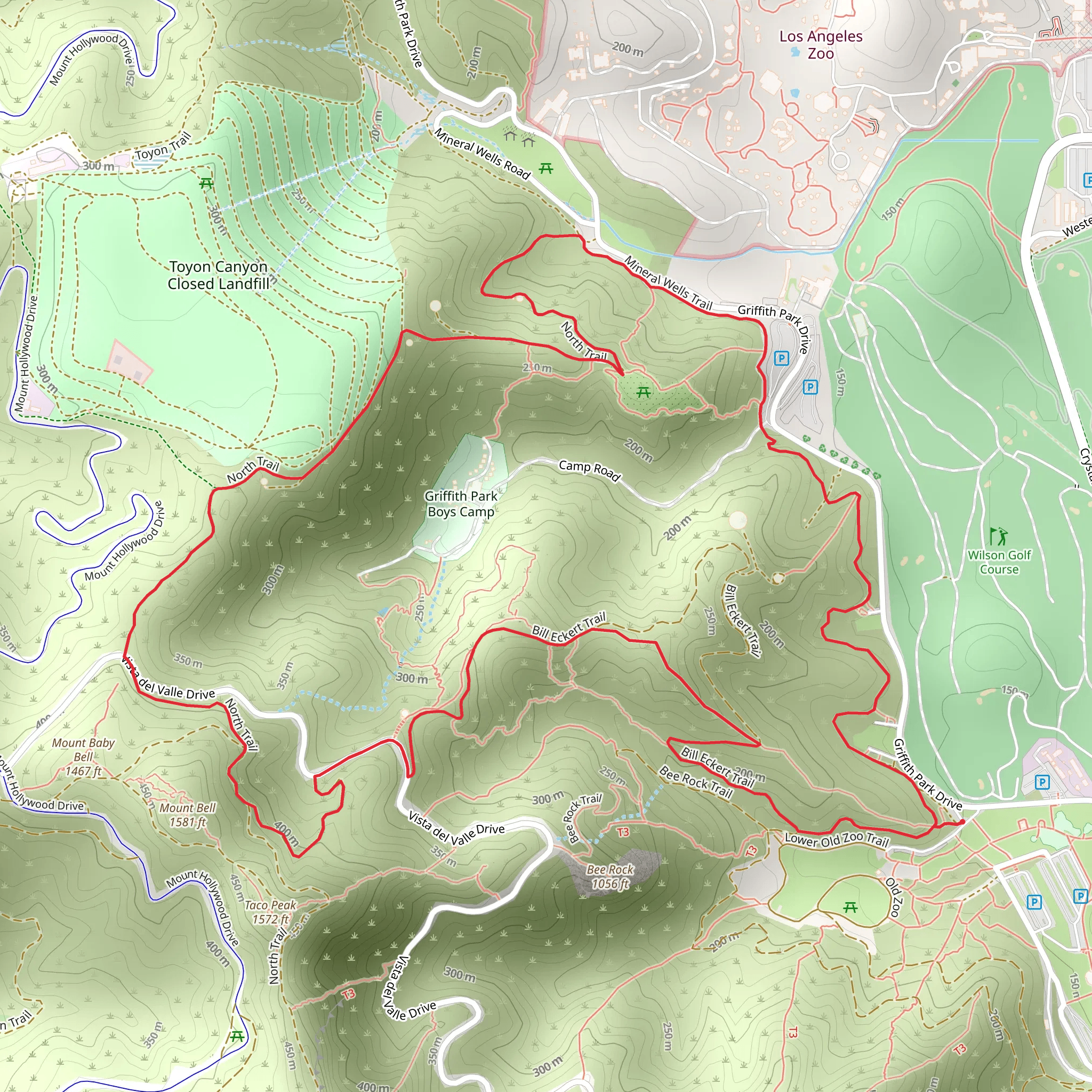 Bill Eckert and Mineral Wells Loop Trail mobile static map