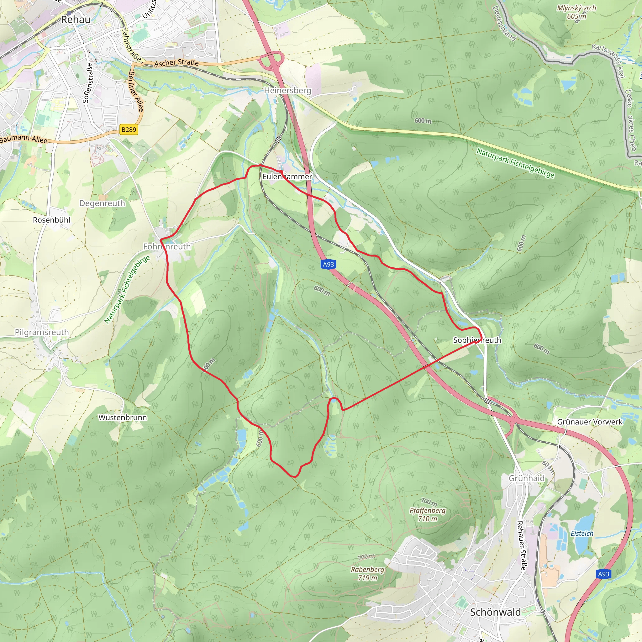 Rundwanderweg 2 Fohrenreuth mobile static map