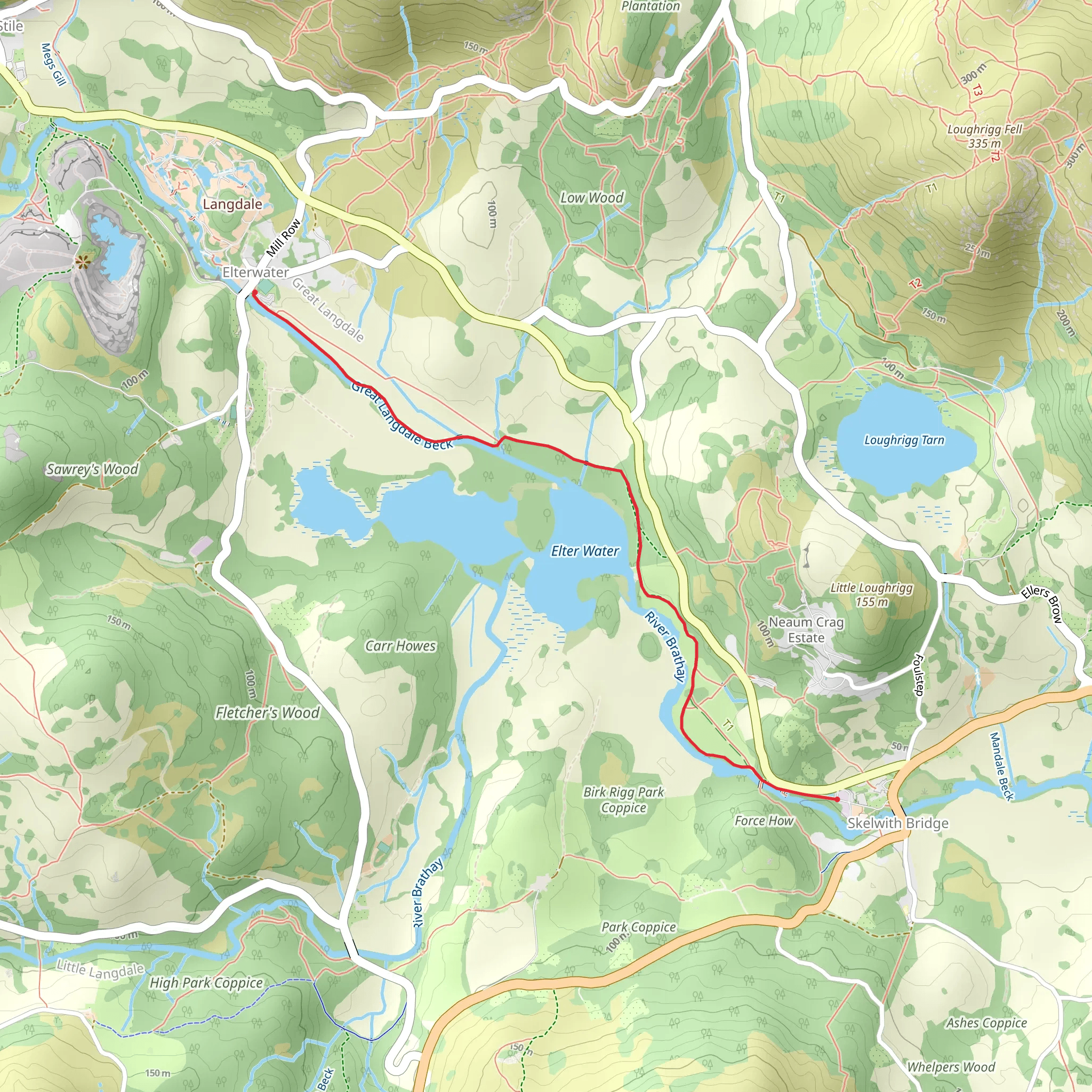 Elterwater Walk mobile static map