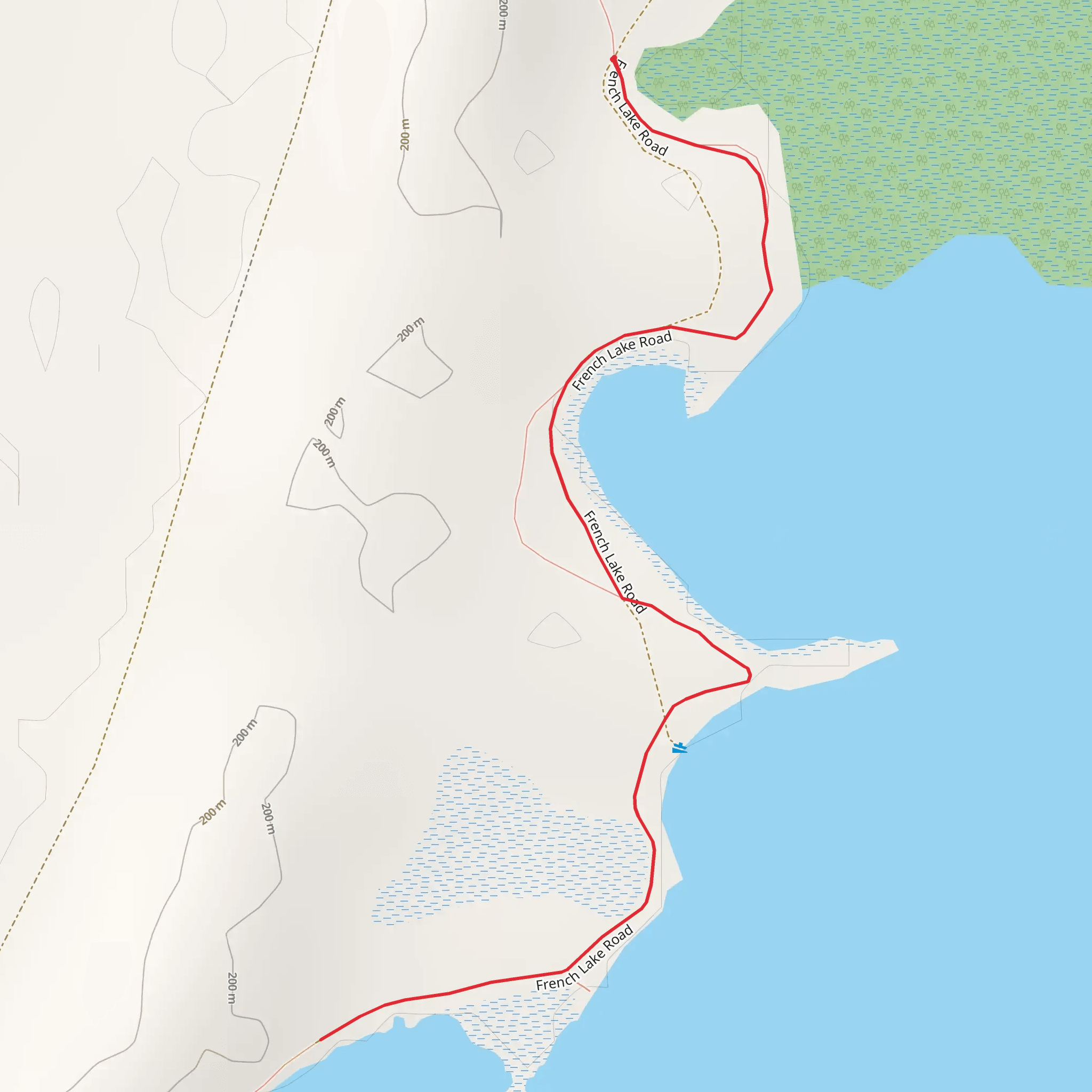 French Farm Lake Northwest Shore Walk mobile static map