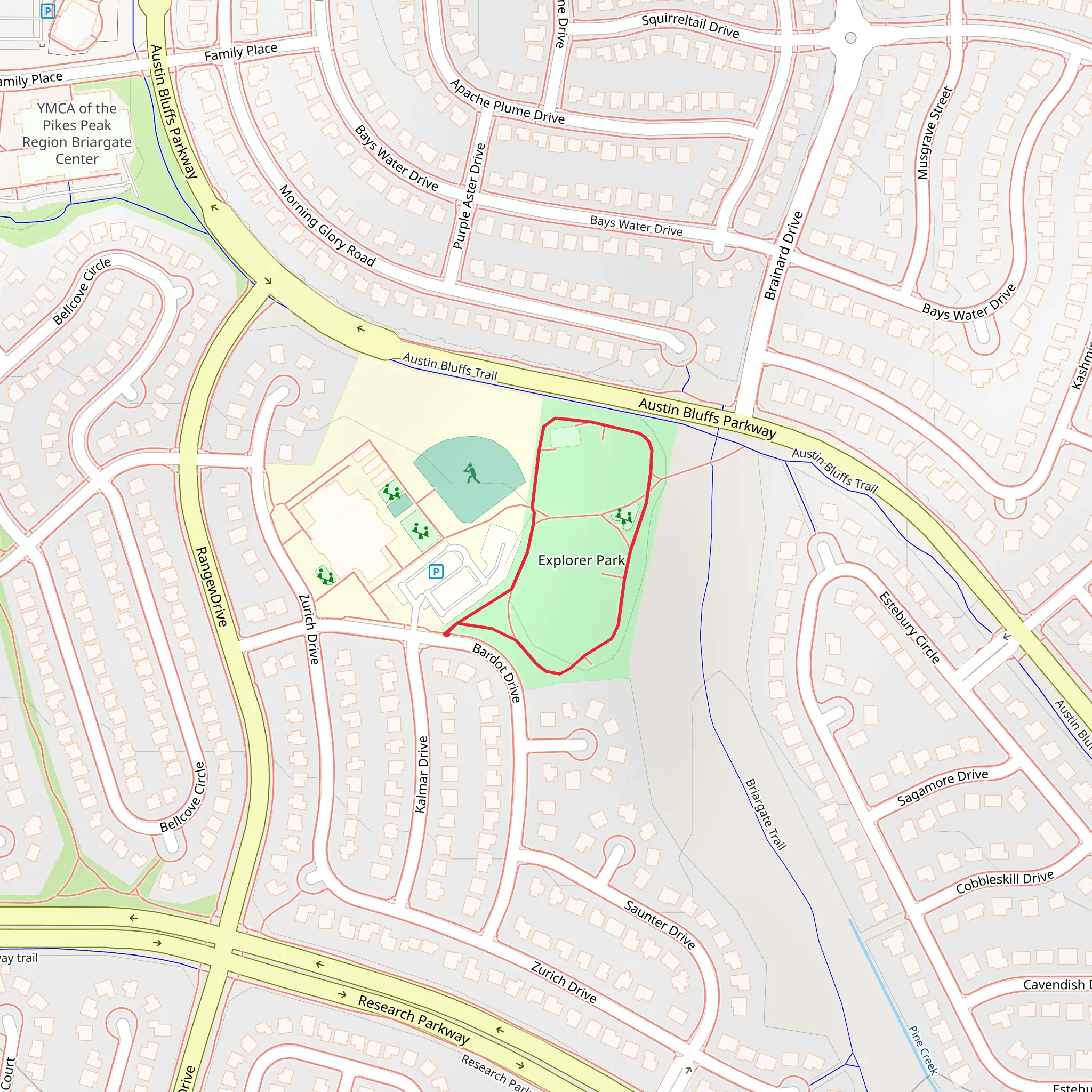 Explorer Park Loop mobile static map