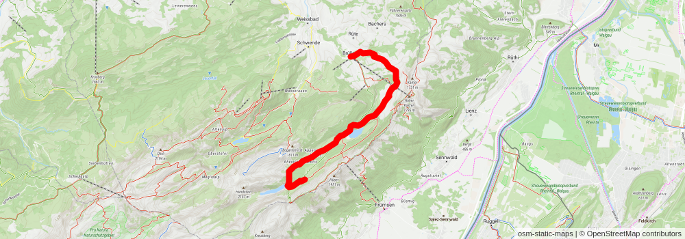 Die Königstour im Alpstein stage 5 Map
