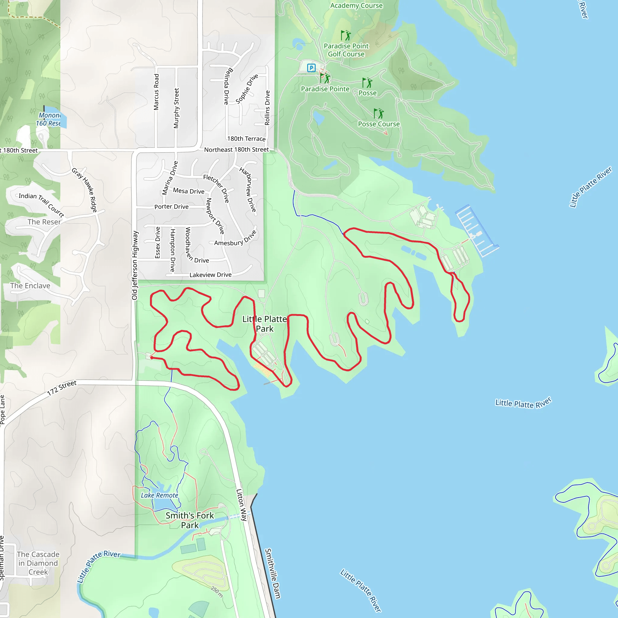 Little Platte South Trail mobile static map