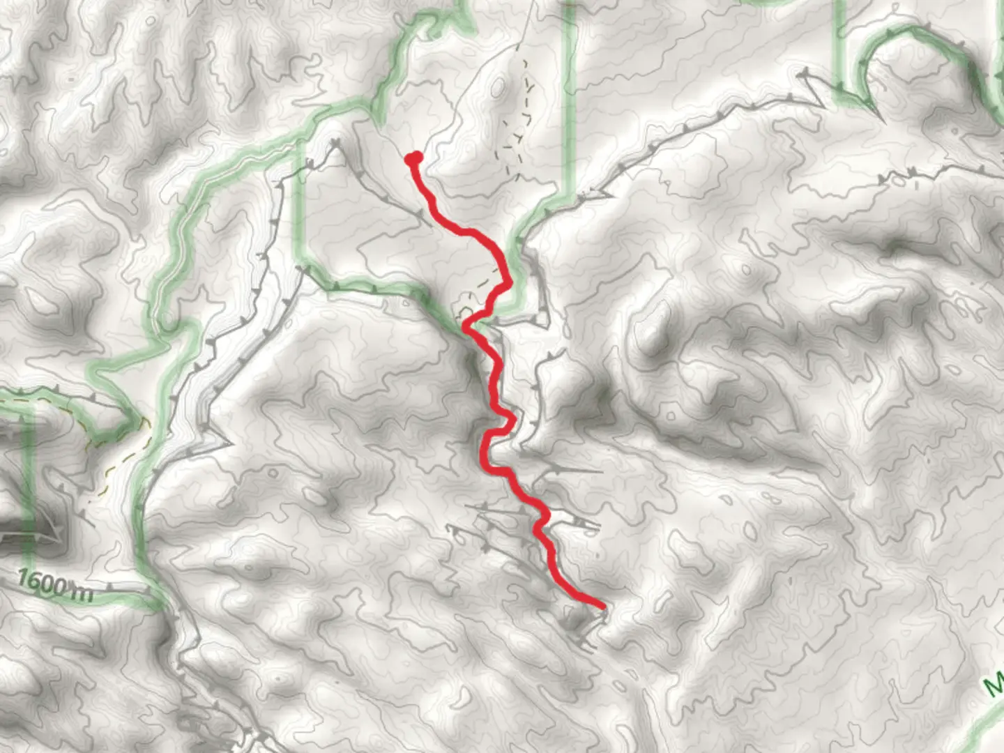 An image depicting the trail Crack Canyon Walk and its surrounding area.