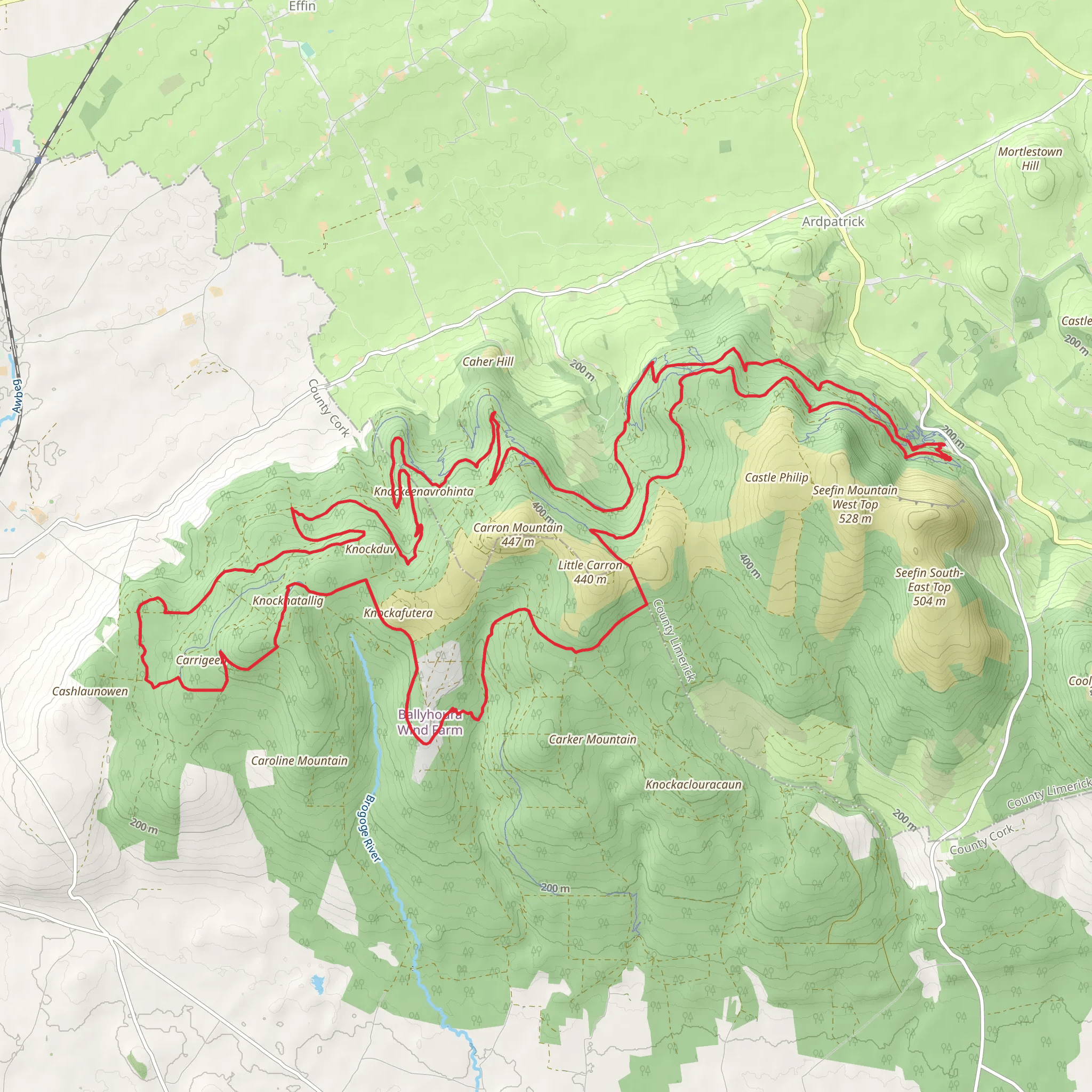 Ballyhoura - Streamhill Loop mobile static map