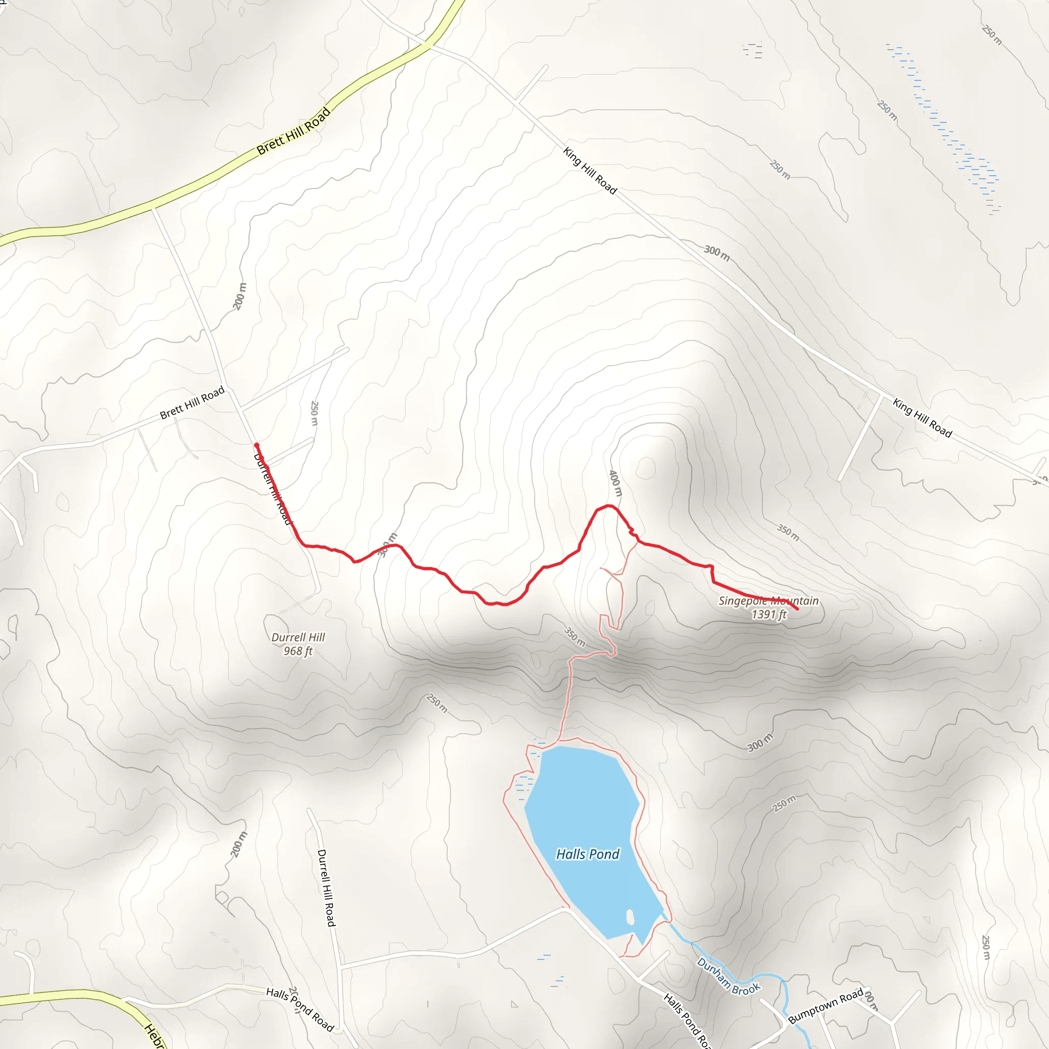 Singepole Mountain mobile static map
