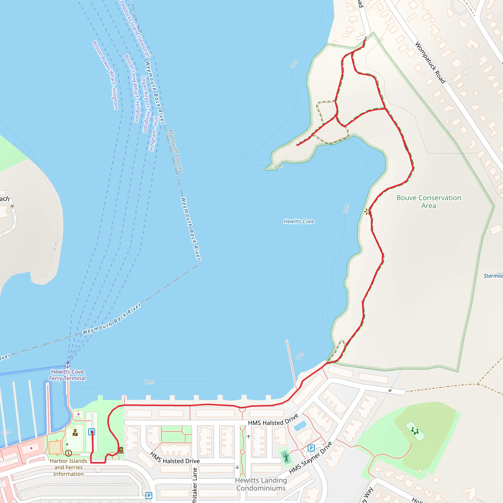Walk along Hewitts Cove mobile static map